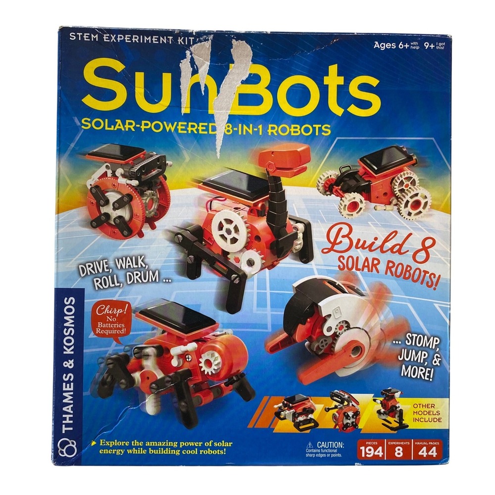 Thames & Kosmos SunBots Solar-Powered 8-in-1 Robots STEM Kit 194pc Ages 6+